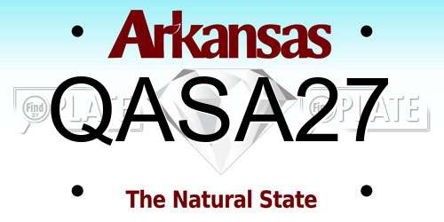 QASA27 Arkansas License Plate
