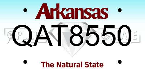 QAT8550 Arkansas License Plate