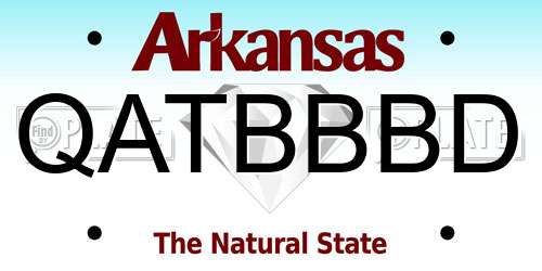 QATBBBD Arkansas License Plate