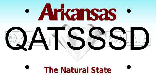 QATSSSD Arkansas License Plate