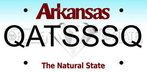 QATSSSQ Arkansas License Plate