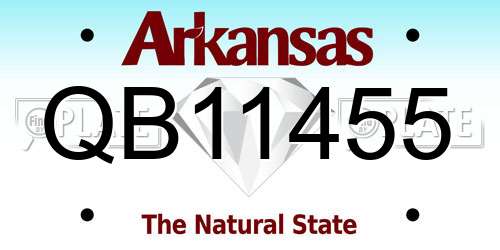 QB11455 Arkansas License Plate