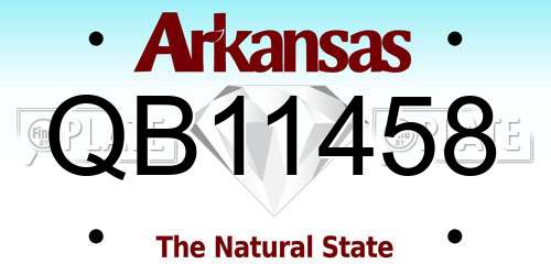 QB11458 Arkansas License Plate