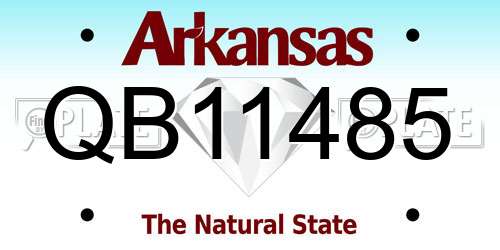 QB11485 Arkansas License Plate