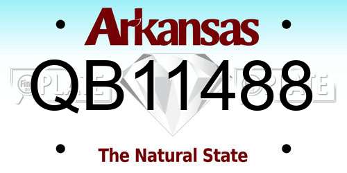 QB11488 Arkansas License Plate