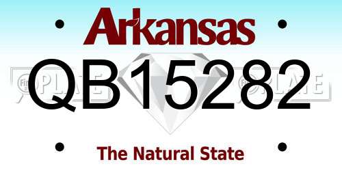 QB15282 Arkansas License Plate