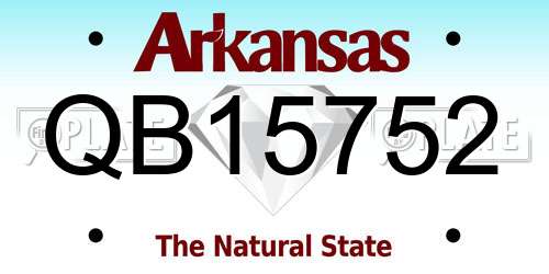 QB15752 Arkansas License Plate