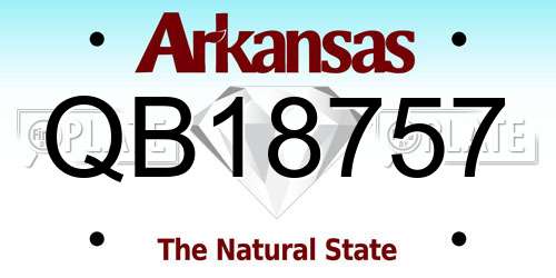 QB18757 Arkansas License Plate