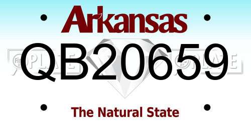 QB20659 Arkansas License Plate