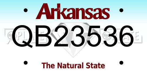 QB23536 Arkansas License Plate