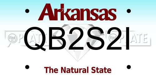 QB2S2I Arkansas License Plate