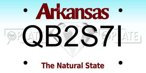 QB2S7I Arkansas License Plate