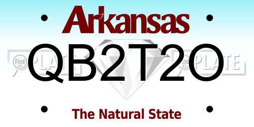 QB2T2O Arkansas License Plate
