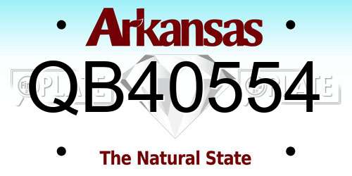 QB40554 Arkansas License Plate