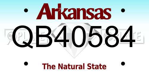 QB40584 Arkansas License Plate