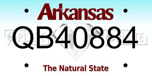 QB40884 Arkansas License Plate