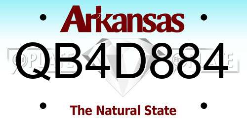 QB4D884 Arkansas License Plate