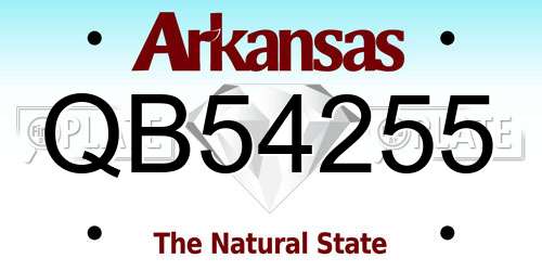 QB54255 Arkansas License Plate