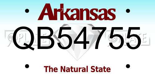 QB54755 Arkansas License Plate