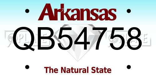 QB54758 Arkansas License Plate