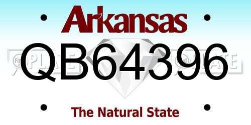 QB64396 Arkansas License Plate