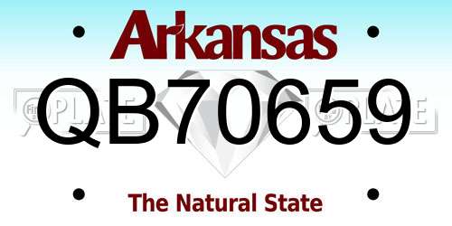 QB70659 Arkansas License Plate