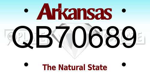 QB70689 Arkansas License Plate
