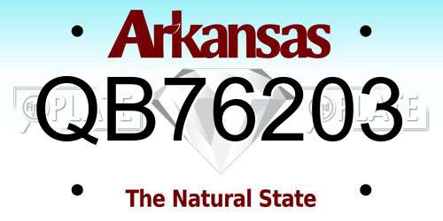 QB76203 Arkansas License Plate