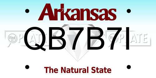QB7B7I Arkansas License Plate