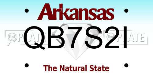QB7S2I Arkansas License Plate
