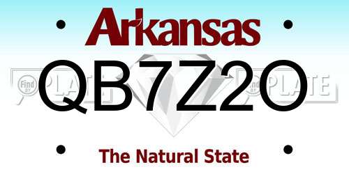 QB7Z2O Arkansas License Plate