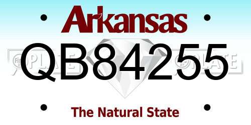 QB84255 Arkansas License Plate