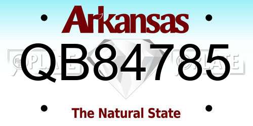 QB84785 Arkansas License Plate