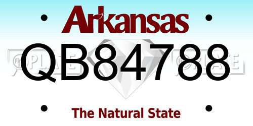 QB84788 Arkansas License Plate