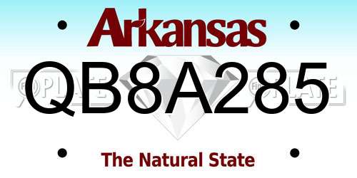 QB8A285 Arkansas License Plate