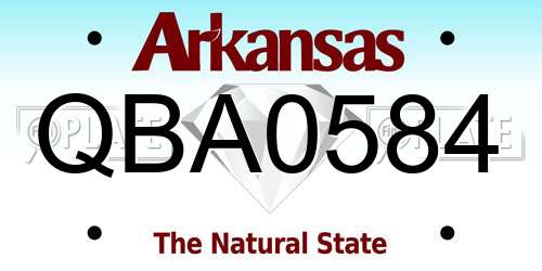 QBA0584 Arkansas License Plate