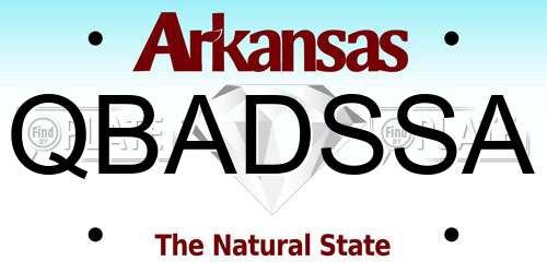 QBADSSA Arkansas License Plate