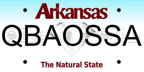 QBAOSSA Arkansas License Plate