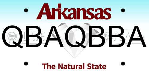 QBAQBBA Arkansas License Plate