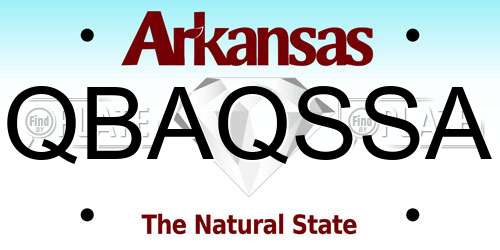QBAQSSA Arkansas License Plate
