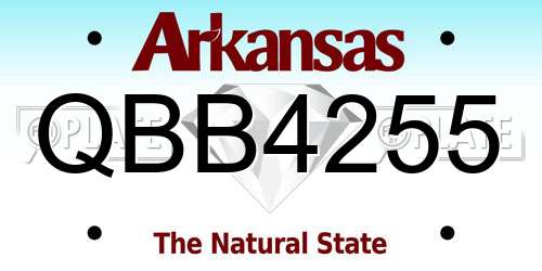 QBB4255 Arkansas License Plate