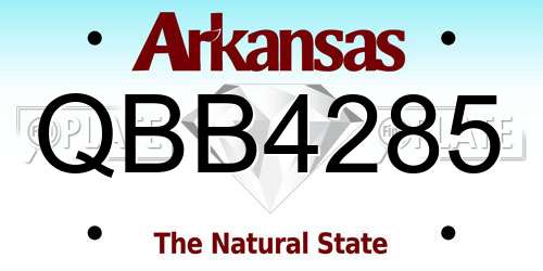 QBB4285 Arkansas License Plate
