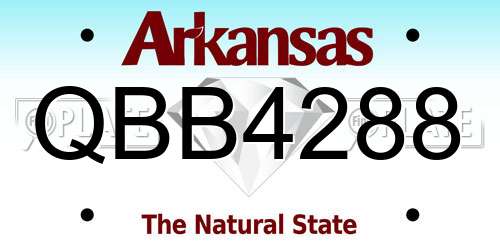 QBB4288 Arkansas License Plate