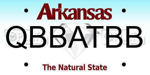 QBBATBB Arkansas License Plate
