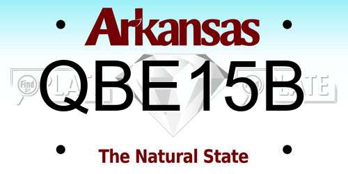 QBE15B Arkansas License Plate