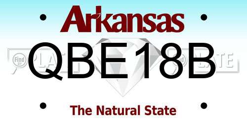 QBE18B Arkansas License Plate