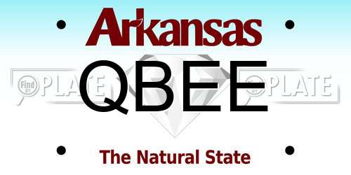 QBEE Arkansas License Plate