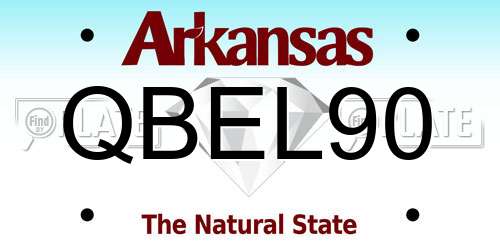 QBEL90 Arkansas License Plate