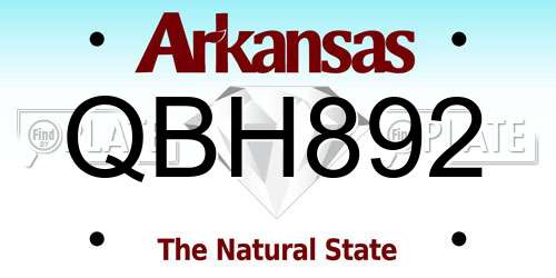 QBH892 Arkansas License Plate
