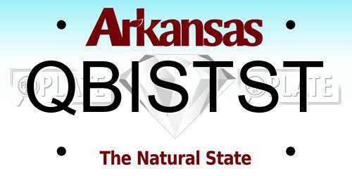QBISTST Arkansas License Plate
